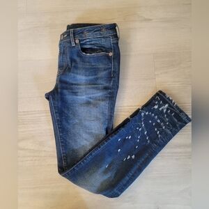 R13 Alison Skinny Dark Blue Jeans Made In Italy
